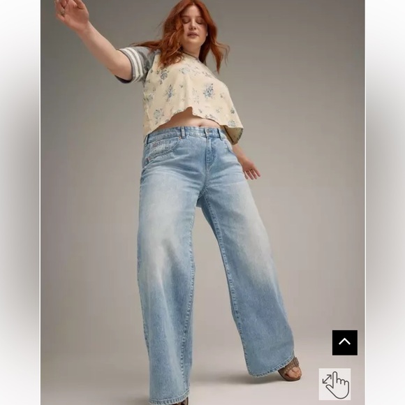 torrid Denim - Torrid Festi Baggy Low-Rise Wide Leg Jean size 20s